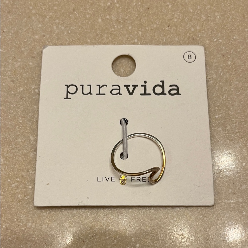 Pura Vida Two-Tone Wave Ring